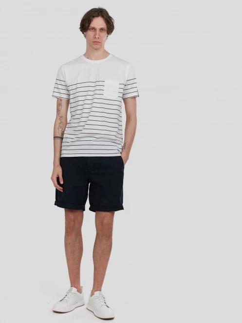 tricou cu maneci scurte pt. barbati Fundango Jaggy Pocket T-shirt alb 4