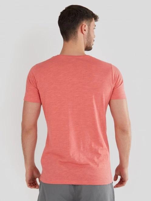 tricou cu maneci scurte pt. barbati Fundango Jaggy Structured T-Shirt roz 3