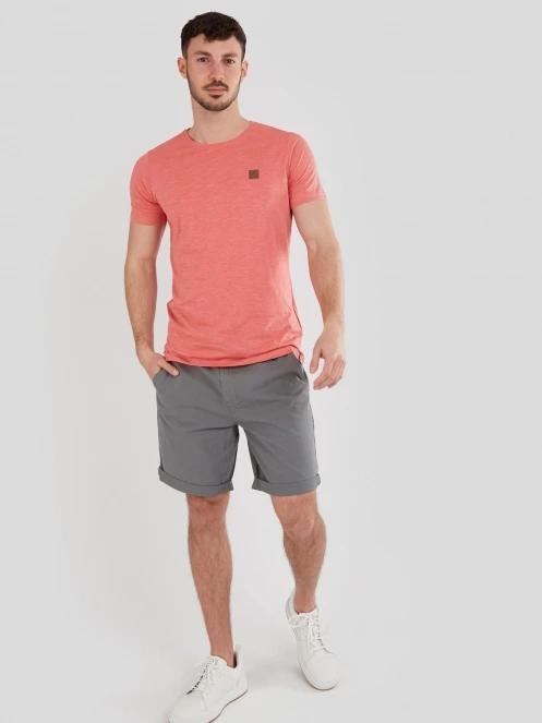 tricou cu maneci scurte pt. barbati Fundango Jaggy Structured T-Shirt roz 4