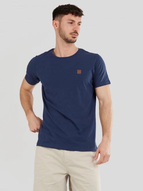 tricou cu maneci scurte pt. barbati Fundango Jaggy Structured T-Shirt albastru inchis 2