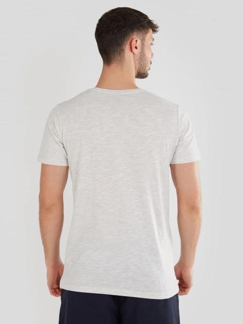 tricou cu maneci scurte pt. barbati Fundango Jaggy Structured T-Shirt nisip 3