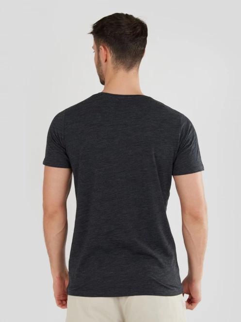 tricou cu maneci scurte pt. barbati Fundango Jaggy Structured T-Shirt negru 3
