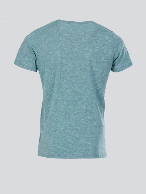 tricou cu maneci scurte pt. barbati Fundango Jaggy Structured T-shirt albastru deschis 8