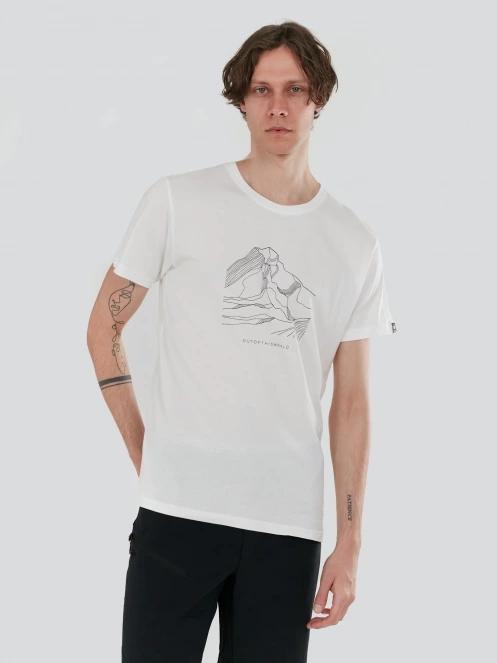 tricou cu maneci scurte pt. barbati Fundango Mountain Graphic-T alb 2