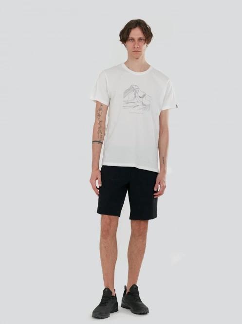 tricou cu maneci scurte pt. barbati Fundango Mountain Graphic-T alb 4
