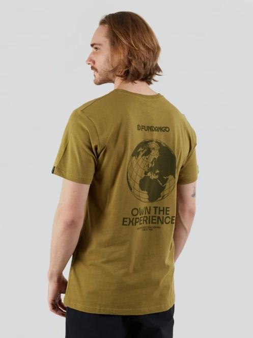 tricou cu maneci scurte pt. barbati Fundango Globe Graphic-T verde 3