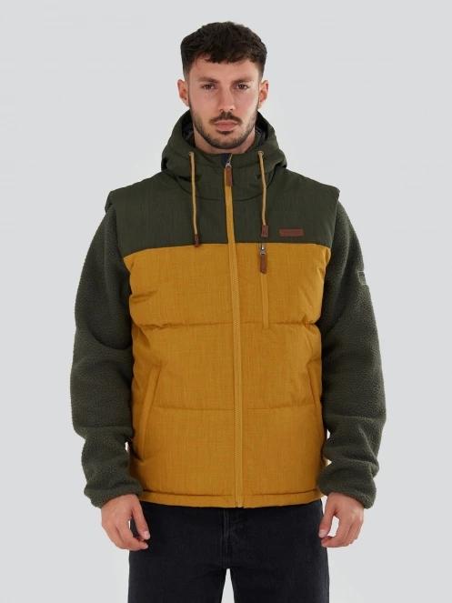 vesta pt. barbati Fundango Karl Padded Vest galben 2