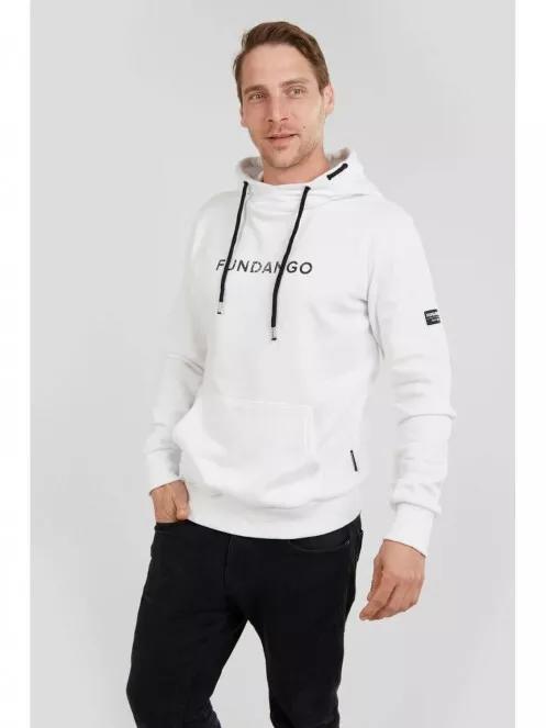 pulover cu gluga pt. barbati Fundango Hoover Hooded sweatshirt alb 2