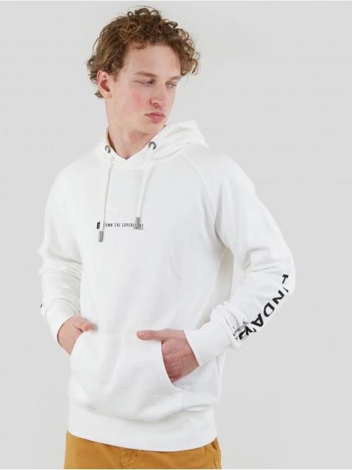 pulover cu gluga pt. barbati Fundango Talis Hooded Sweatshirt alb 2