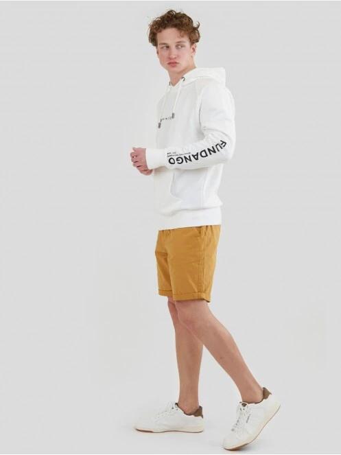 pulover cu gluga pt. barbati Fundango Talis Hooded Sweatshirt alb 4