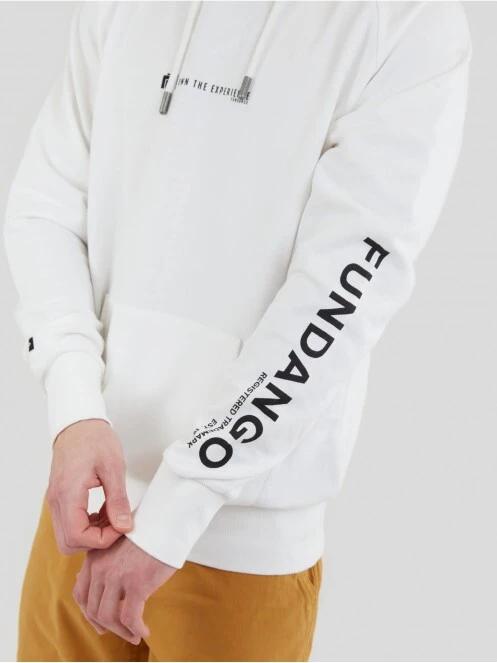 pulover cu gluga pt. barbati Fundango Talis Hooded Sweatshirt alb 6