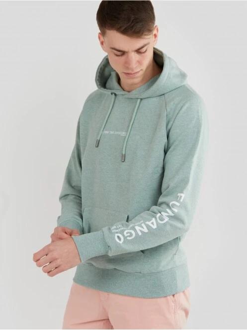 pulover cu gluga pt. barbati Fundango Talis Hooded Sweatshirt verde 4