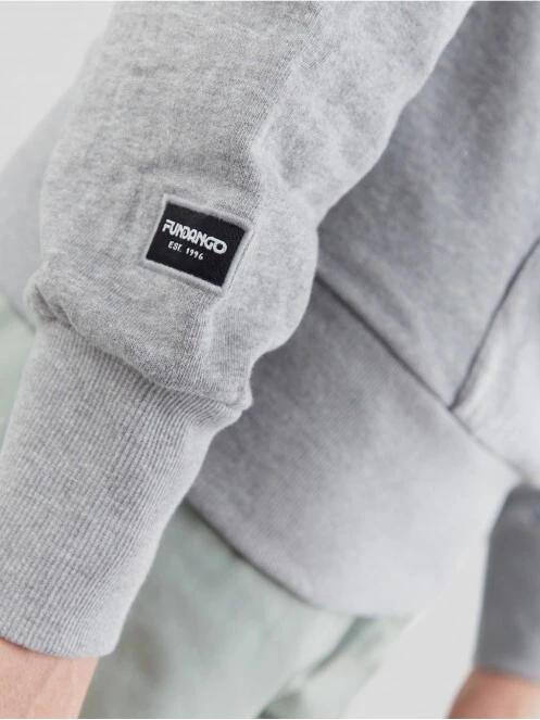 pulover cu gluga pt. barbati Fundango Talis Hooded Sweatshirt gri 6