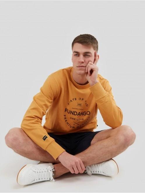 pulover pt. barbati Fundango Warren Sweatshirt galben 4