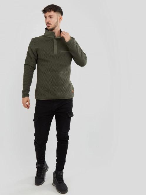 pulover pt. barbati Fundango Vertigo Sweatshirt oliv 4