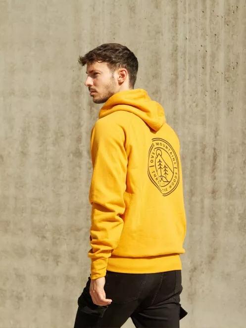 pulover cu gluga pt. barbati Fundango Talis Hooded Sweatshirt galben 7