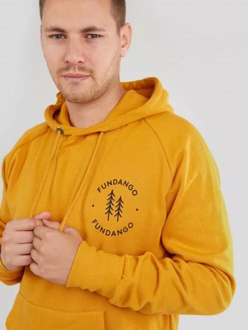 pulover cu gluga pt. barbati Fundango Talis Hooded Sweatshirt galben 4