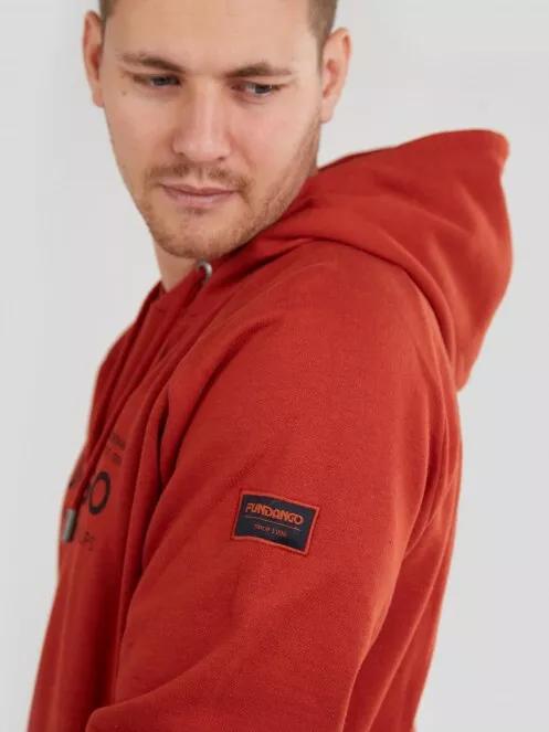 pulover cu gluga pt. barbati Fundango Dixon Hooded Sweatshirt portocaliu 5