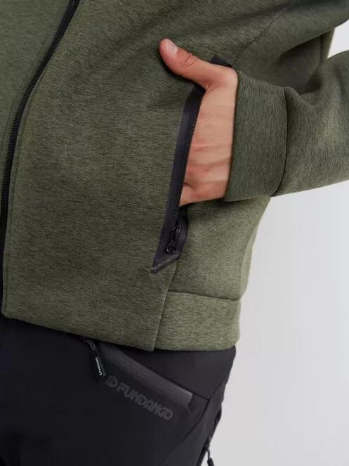pulover cu gluga pt. barbati Fundango Hamal Tech Hoodie oliv 5