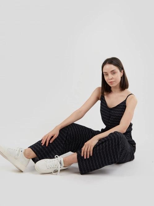 salopete pt. femei Fundango Alisha Jumpsuit negru 5