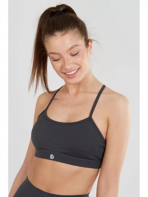 sutien pentru sport pt. femei Fundango Cane Mid Support Sportbra gri 2