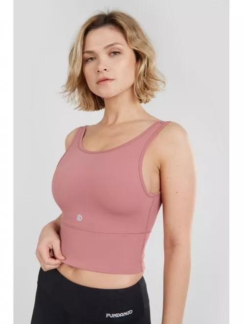 sutien pentru sport pt. femei Fundango Croft Long Line Sportbra magenta 2