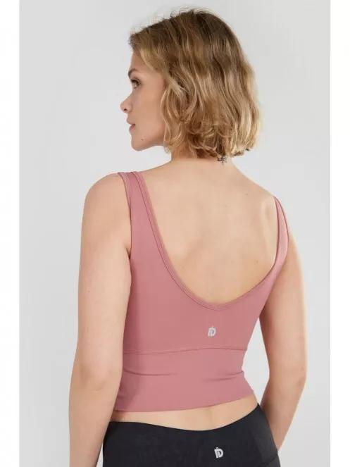 sutien pentru sport pt. femei Fundango Croft Long Line Sportbra magenta 3