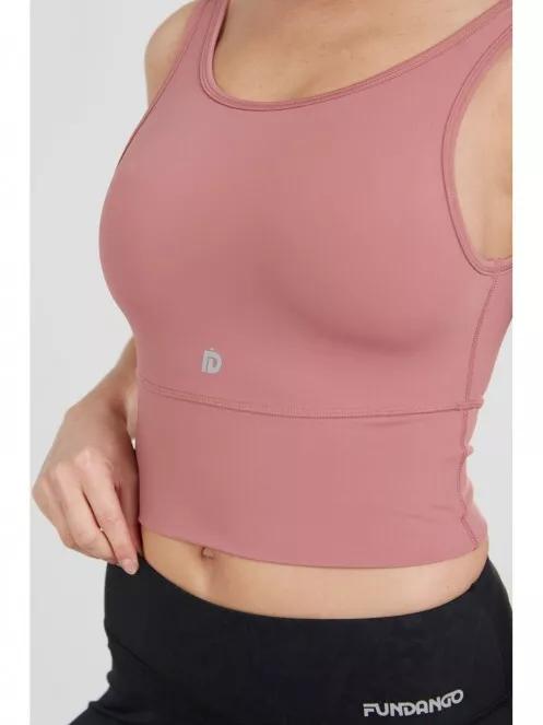 sutien pentru sport pt. femei Fundango Croft Long Line Sportbra magenta 4