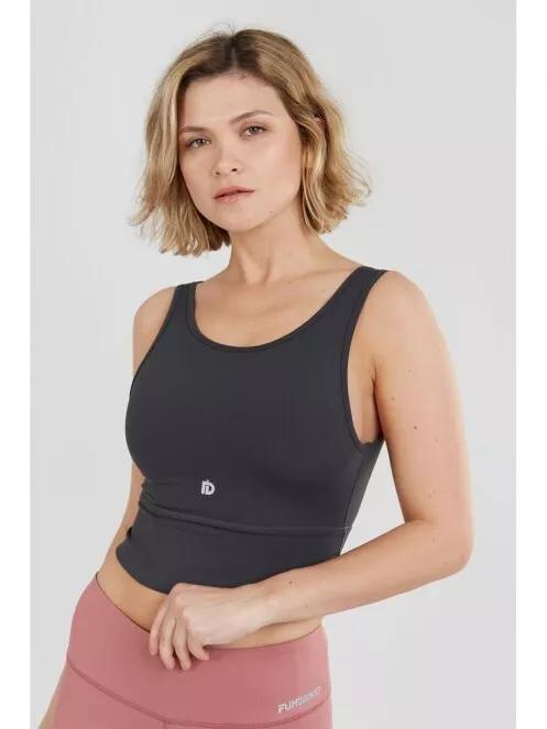 sutien pentru sport pt. femei Fundango Croft Long Line Sportbra gri 2