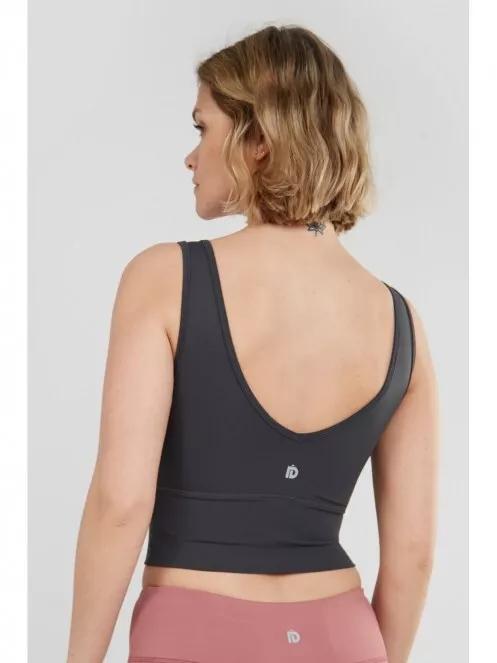sutien pentru sport pt. femei Fundango Croft Long Line Sportbra gri 3