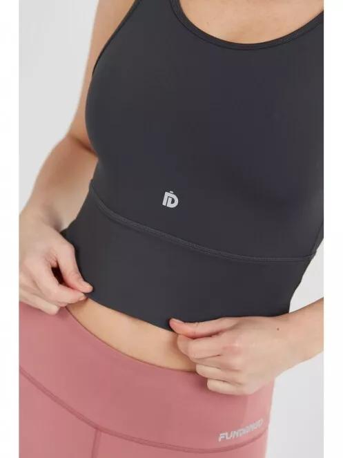 sutien pentru sport pt. femei Fundango Croft Long Line Sportbra gri 4