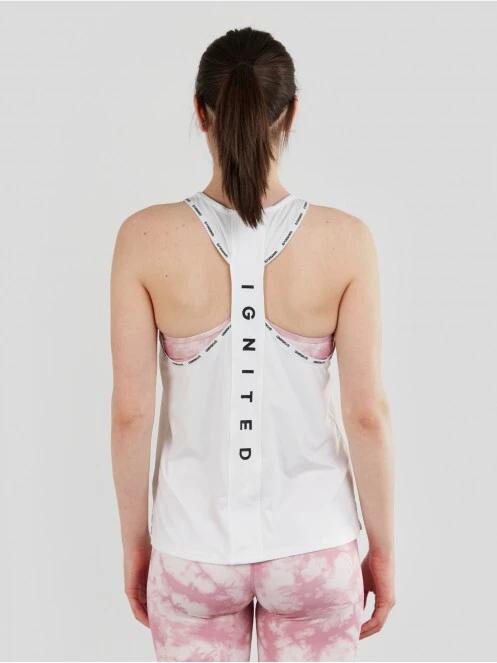 tricou de sport fara maneci pt. femei Fundango Kaguya Top alb 3