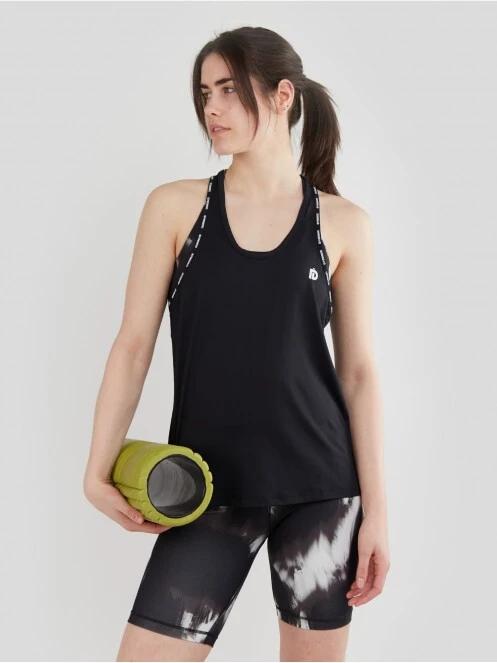 tricou de sport fara maneci pt. femei Fundango Kaguya Top negru 2