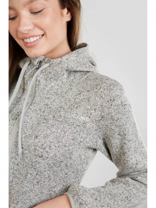 pulover cu gluga pt. femei Fundango Share Hooded Fleece alb 4