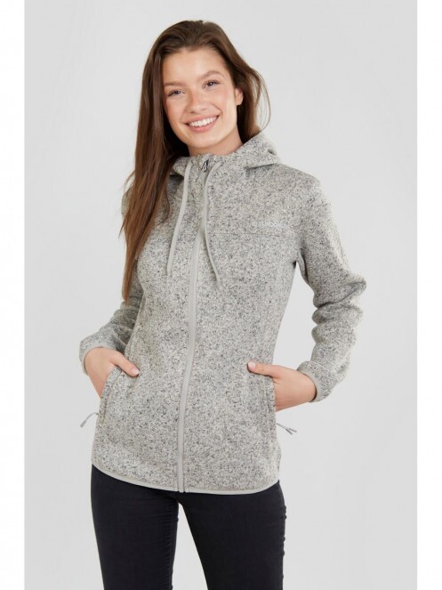 pulover cu gluga pt. femei Fundango Share Hooded Fleece alb 5
