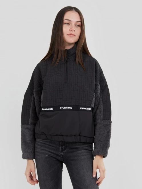 pulover polar pt. femei Fundango Calypso Hybrid Pullover negru 2