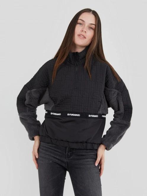 pulover polar pt. femei Fundango Calypso Hybrid Pullover negru 5