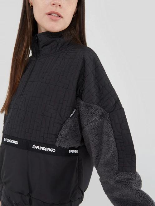 pulover polar pt. femei Fundango Calypso Hybrid Pullover negru 6
