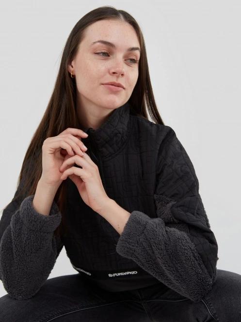 pulover polar pt. femei Fundango Calypso Hybrid Pullover negru 7