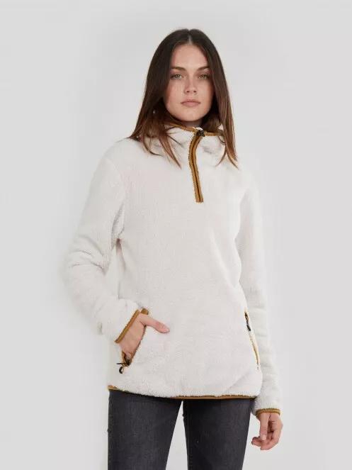 pulover cu gluga pt. femei Fundango Olivia Pile Jacket nisip 2