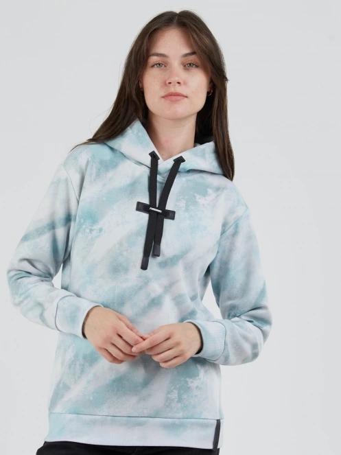 pulover cu gluga pt. femei Fundango Challenger Pullover albastru deschis 2