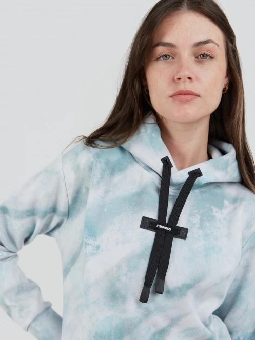 pulover cu gluga pt. femei Fundango Challenger Pullover albastru deschis 4