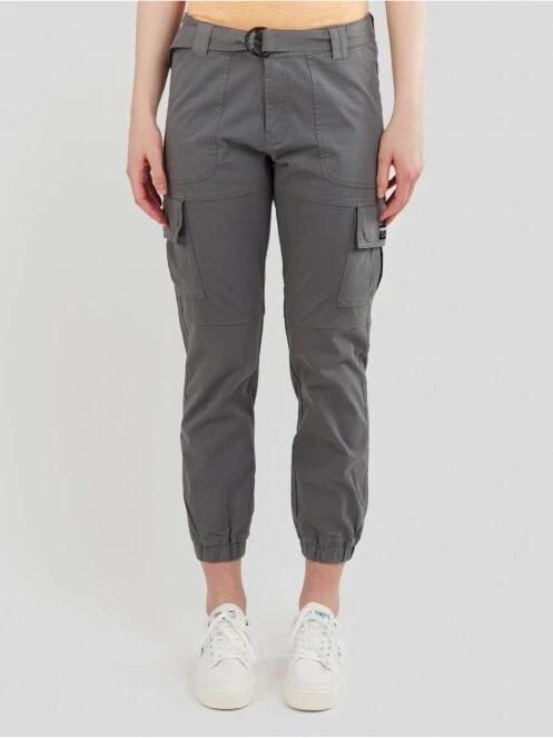 pantaloni de strada cu buzunare laterale pt. femei Fundango Alina Cargo Pants verde 2