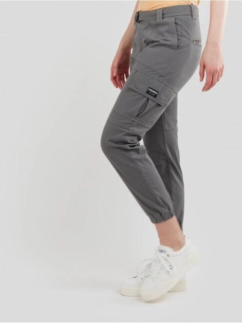 pantaloni de strada cu buzunare laterale pt. femei Fundango Alina Cargo Pants verde 4
