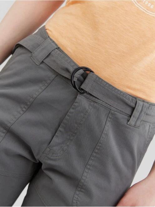 pantaloni de strada cu buzunare laterale pt. femei Fundango Alina Cargo Pants verde 5
