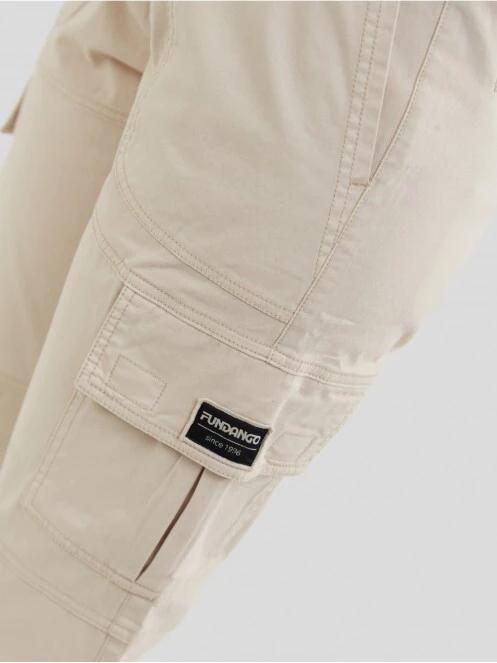 pantaloni de strada cu buzunare laterale pt. femei Fundango Alina Cargo Pants nisip 5