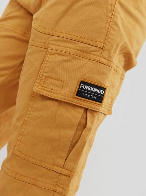 pantaloni de strada cu buzunare laterale pt. femei Fundango Alina Cargo Pants galben 6