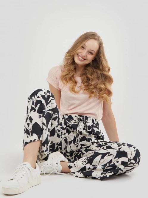 pantaloni lungi pt. femei Fundango Poppy Pants alb 5