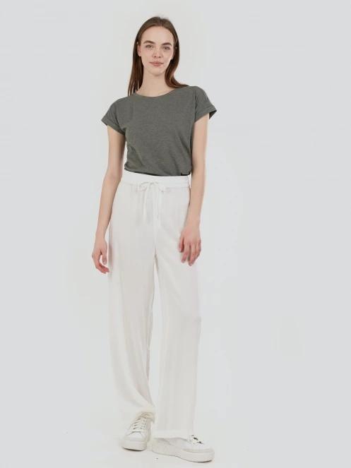 pantaloni lungi pt. femei Fundango Poppy Pants alb 4