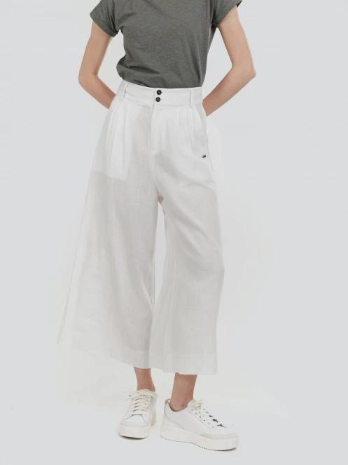 pantaloni lungi pt. femei Fundango Piper Pants alb 2